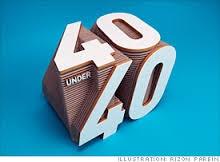 40 under 40 wooden block