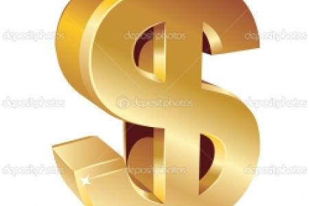 Golden dollar sign